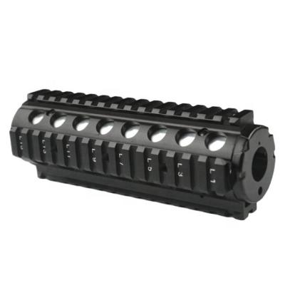 China Aluminum Alloy HY 6.7Inch Hunting Accessories RIS Handguard Picatinny 20mm Rail Mount System With 4 Rail For M4/M16 Airsoft AEG for sale