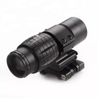 China Red Alloy HY 3X Magnifier Scope Tactical Aluminum Dot Sight Hunting Riflescope Compact Optics for sale