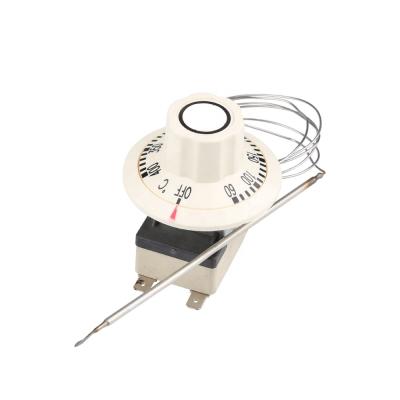 China Italy Hotel Thermostat 60-400 Celsius 3 Pins Capillary Terminal High Temperature Adjustable Tempering Switch 20A 240VAC for sale