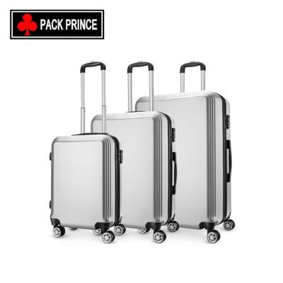 China New Design ABS PC Travel Trolley Ribbon Luggage Set for sale