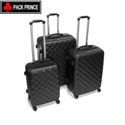 China Black ABS Lightweight Carry On ABS PC Travel Luggage Trolley Case for sale