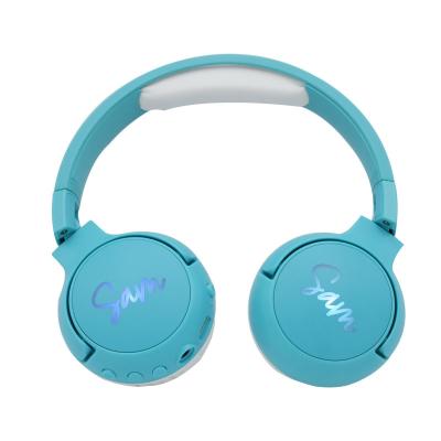 China Headband Design Type-C Newly Wired Foldable Wireless 85-95dB Volume Limited Best Blue Tooth Earphone Kids Headphones With LED Lights for sale