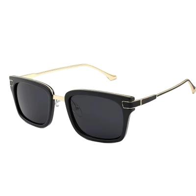 China High Quality Color-Changing Lens Unisex Sunglasses Fashion Retro Metal Big Frame Sunglasses for sale