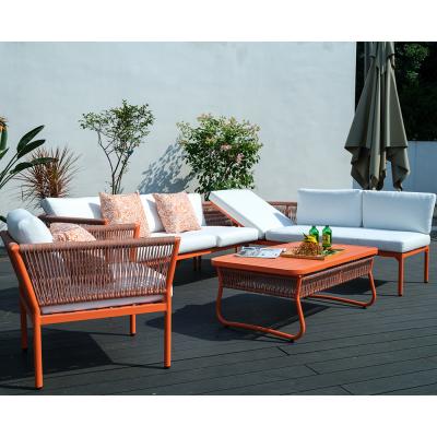 China New Arrival Weather Resistant Aluminum Outdoor Sofa Set Latest Design Sectional Furniture Outdoor for sale