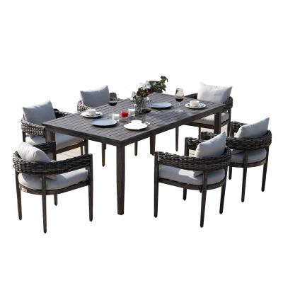 China Best Modern Selling Outdoor Garden Furniture Set Dining Table And Chair For Patio for sale