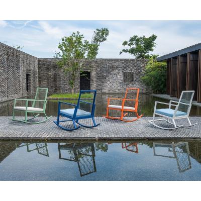 China Waterproof Outdoor Furniture Hot Sale Outdoor Rocking Lounge Chair For Patio And Garden for sale