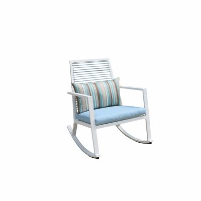 China Weather Resistant Contemporary Outdoor Aluminum Rocking Chairs 3 Piece Garden Leisure Furniture Set For Patio for sale