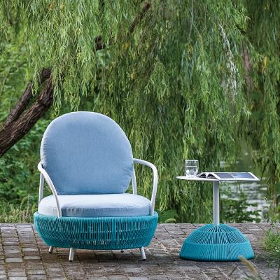 China Modern Design Waterproof Outdoor Restaurant Furniture Outdoor Furniture 2 Piece Woven Rope Cafe Set for Patio and Garden for sale