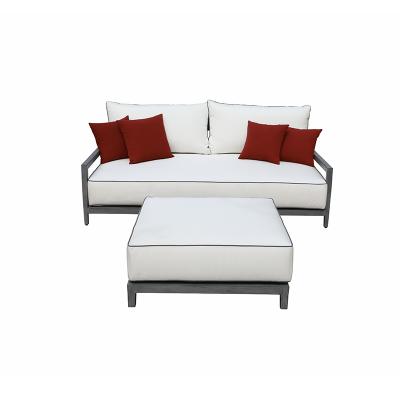 China Popular outdoor furniture waterproof leisure sofa with 2 piece rattan daybed bed set for garden and patio for sale