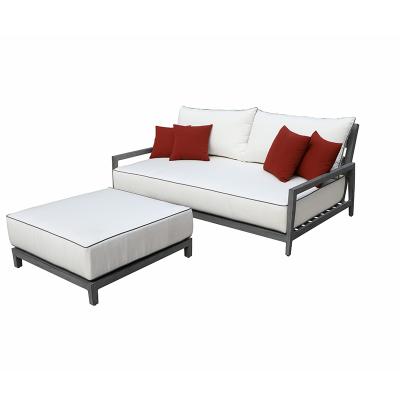 China 2021 contemporary best selling 2 piece waterproof garden sofa set luxury outdoor daybed for sale