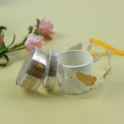 China Wholesale price gold foil waterproof transparent washi tape custom printing for sale