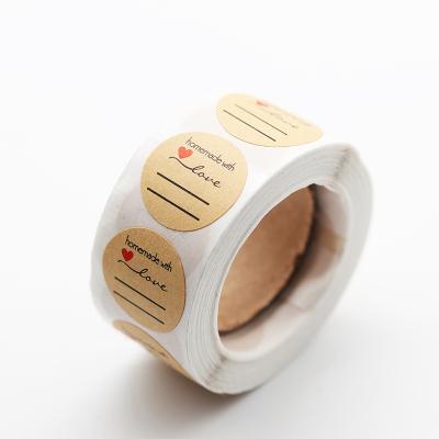 China Safety New Design Hot Selling Paper Product Printing Packaging Sticker Handmade Packaging Sticker Roll for sale