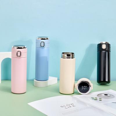 China 304 Stainless Steel Vacuum Flask Temperature Measurement Pea Tea Cup Water Cup Viable Smart Men Teapot and Set for sale