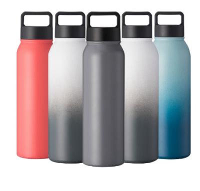 China Sustainable Outdoor Sports Water Cup Stainless Steel Double Layer Vacuum Sports Bottle Creative Gradient Sports Bottle Wholesale for sale