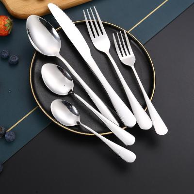 China Sustainable Cutlery Set To Wedding Business Gift Flatware Sets 201 Stainless Steel Mirror Polished Cutlery Set for sale