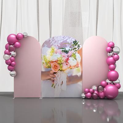 China Lightweight And Telescopic Portable Full Color Wedding Stage Backdrops For Wedding Day for sale