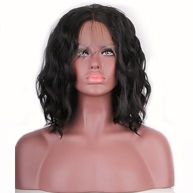 China Regular Synthetic Lace Front Wig Short Curly Lead Wave Wig For Black Women for sale