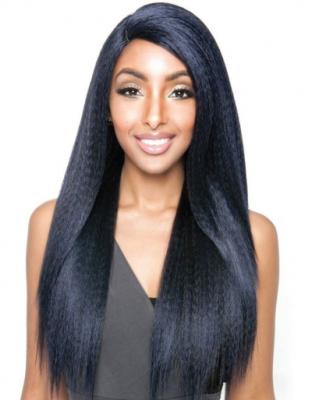 China Synthetic Yaki Yaki Straight Wig Yaki Wave Wig For Black Women for sale