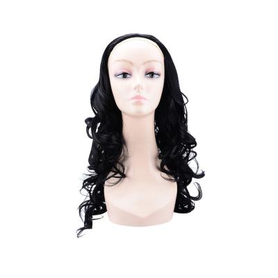 China Long Regular Wave Half Wave Machine Made Synthetic Wig for sale