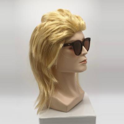 China Silky Straight Wave Mullet Wigs For Men 80s Costume Fancy Party Cosplay Accessory Wig for sale