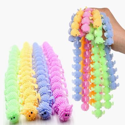 China HUAYI Storage Relieve Stress and Worry Stretchy String Play Sensory Toys Wiggle Toys Noodle Stretchy String Neon for sale