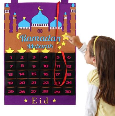 China Advent Calendar New Balram Muslim Ramadan Party Decor HUAYI Supplies Advent Calendar Ramadan Ramadan Advent Calendar Eid Mubarak Countdown for sale