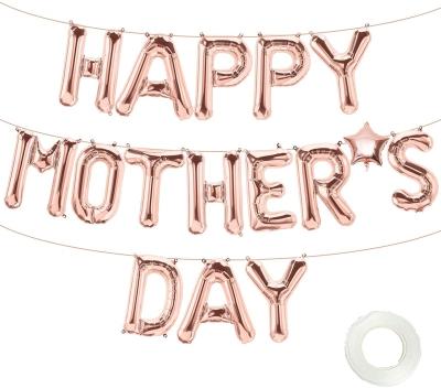 China Happy Mother's Day Balloons Best Mom HUAYI Foil Balloons HUAYI Ever Mothers Day Rose Gold Aluminum Foil Balloon Banner Party Decoration for sale