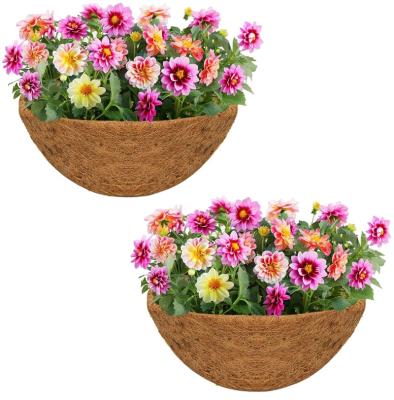 China Hot selling HUAYI fiber coir coir liner 12 inch. thick for plant hanging basket coir coir basket liner for sale