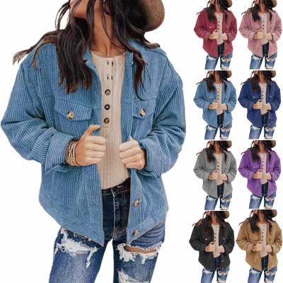 China PDEP Autumn Fancy Women Long Sleeve Corduroy Hot Cheap High Quality Jacket Ladies Best Viable Sale Coat for sale