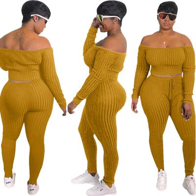 China Fashionable PDEP hot sale antibacterial candy color women's 2 piece loungewear set ribbed workout strapless tracksuits for ladies for sale