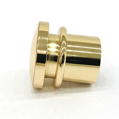 China Classic Light Gold Color Zamak Aluminum Perfume Bottle Caps for sale