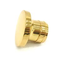 China Custom Classic Gold Color Round Zamak Aluminum Perfume Bottle Caps for sale