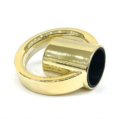 China Kreative Zink-Legierungs-Gold-Ring Shape Metal Zamac Perfume-Flaschenkapsel zu verkaufen