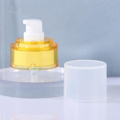 China 24 Teeth Slub lotion Pump Cosmetic Face Wash Bottle foam Pump Scrub Half Cover lotion Pump for sale