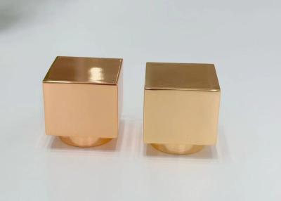 China Premium Zamak Square-Shaped Metal Perfume Cap Lids With High-Quality Zinc Alloy for sale