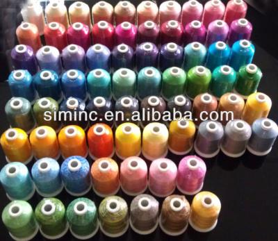 China Viscous Rayon Machine Embroidery Thread 1000m / 1100 Sustainable Brighter Yard for sale