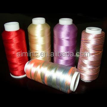 China Embroidery Viscous Rayon Yarn Dyed Pattern Multi-colors Available for sale