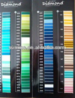 China Premium viable color swatches card for embroidery thread color chart, color card for thread for sale