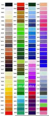 China Elastic yarn color card/chart with polyester sewing/thread etc. embroidery for sale