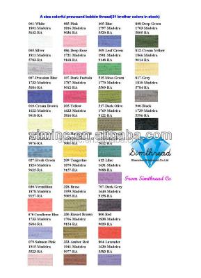 China Abrasion-resistant Vivid Colors And High Luster Color Chart For Rayon / Viscous Embroidery Thread for sale