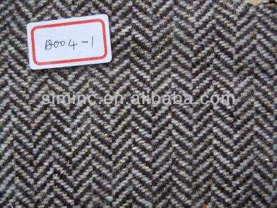 China Popular Scottish style fishbone tweed herringbone fabric, woolen fabric, windowpane tweed herringbone fabric for sale