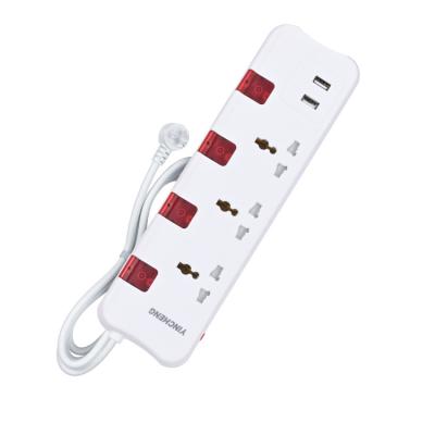 China Factory price residential/general purpose wholesale universal universal power strip usb socket outlet surge protector for sale