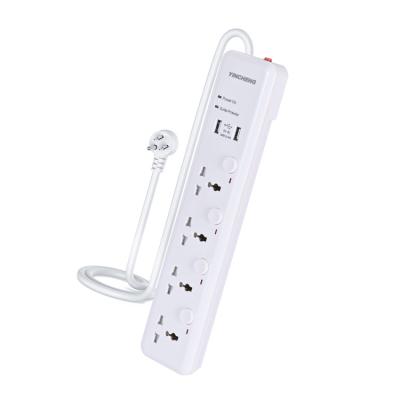 China Residential / General Purpose Built-in Products Extension Socket Dual Power Strip With Usb Port for sale