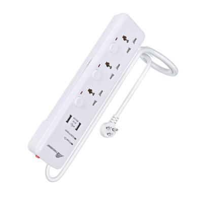 China China Factory Price Residential / Multipurpose Good Double 3 Outlets Large Power Strip Socket With Usb Port for sale