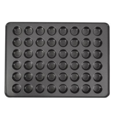 China High Quality Metal Alloy Steel Viable Non Stick Bakeware Rectangular Muffin Tray Cupcake Baking Pan 48 Cup Mini Muffin Pans for sale