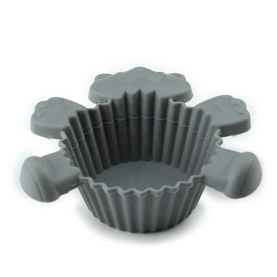 China Viable Heat Resistant Kitchen Tools Bread Tray Silicone Cupcake Mold Bun Baking Pan for sale