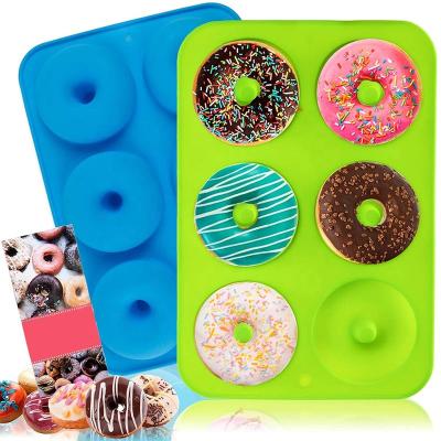 China Hot Selling Viable Amazon Bakeware Set 6 Cavities Silicon Bakeware Set Mold Cake Molds Silicone Donut Pan Mold Baking Tray for sale