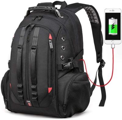 China With USB Laptop Backpack 17 Inch XL Huge Large Capacity Travel Backpack Durable Heavy Duty Travel Backpack With USB Charging Port for sale