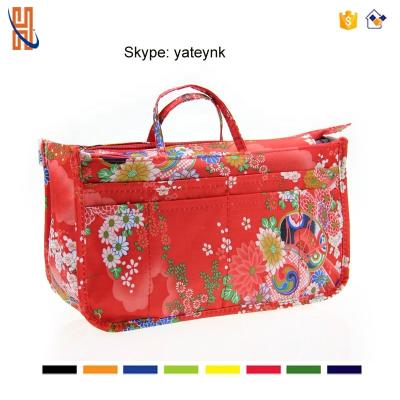 China High Quality Printed Felt Liner Handbag Bag In Bag With Zipper And Handles for sale