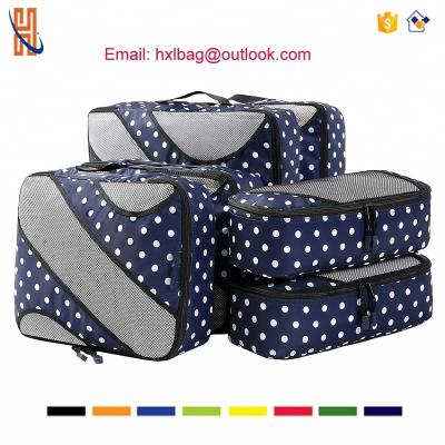 China 6pcs Polyester Set Packing Cubes Travel Luggage Packing Organizers for sale